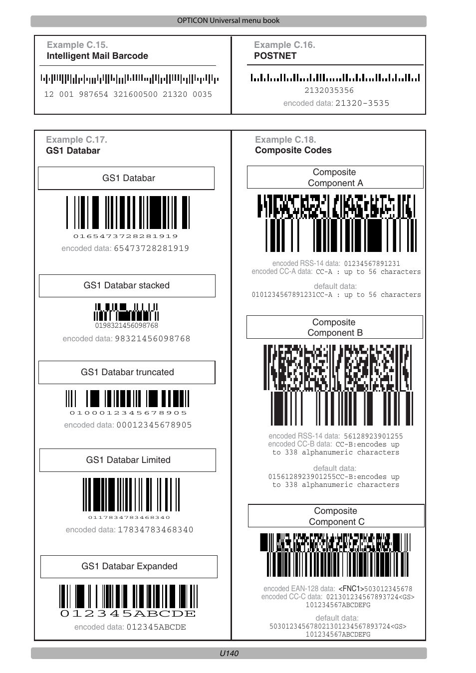 Opticon XPT 3125 Universal menubook User Manual | Page 147 / 151