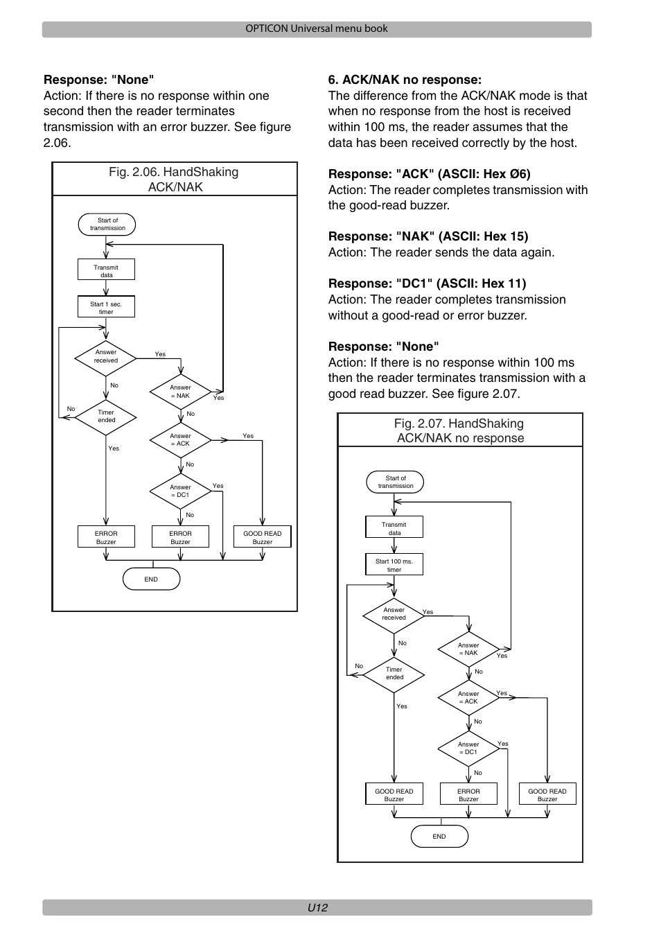 Opticon universal menu book u12 | Opticon XPT 3125 Universal menubook User Manual | Page 19 / 151