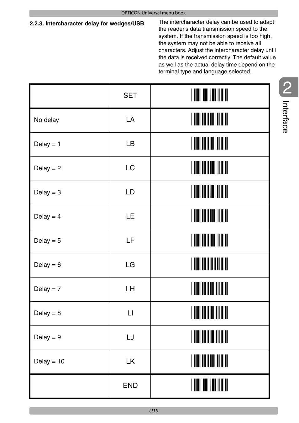 Opticon XPT 3125 Universal menubook User Manual | Page 26 / 151