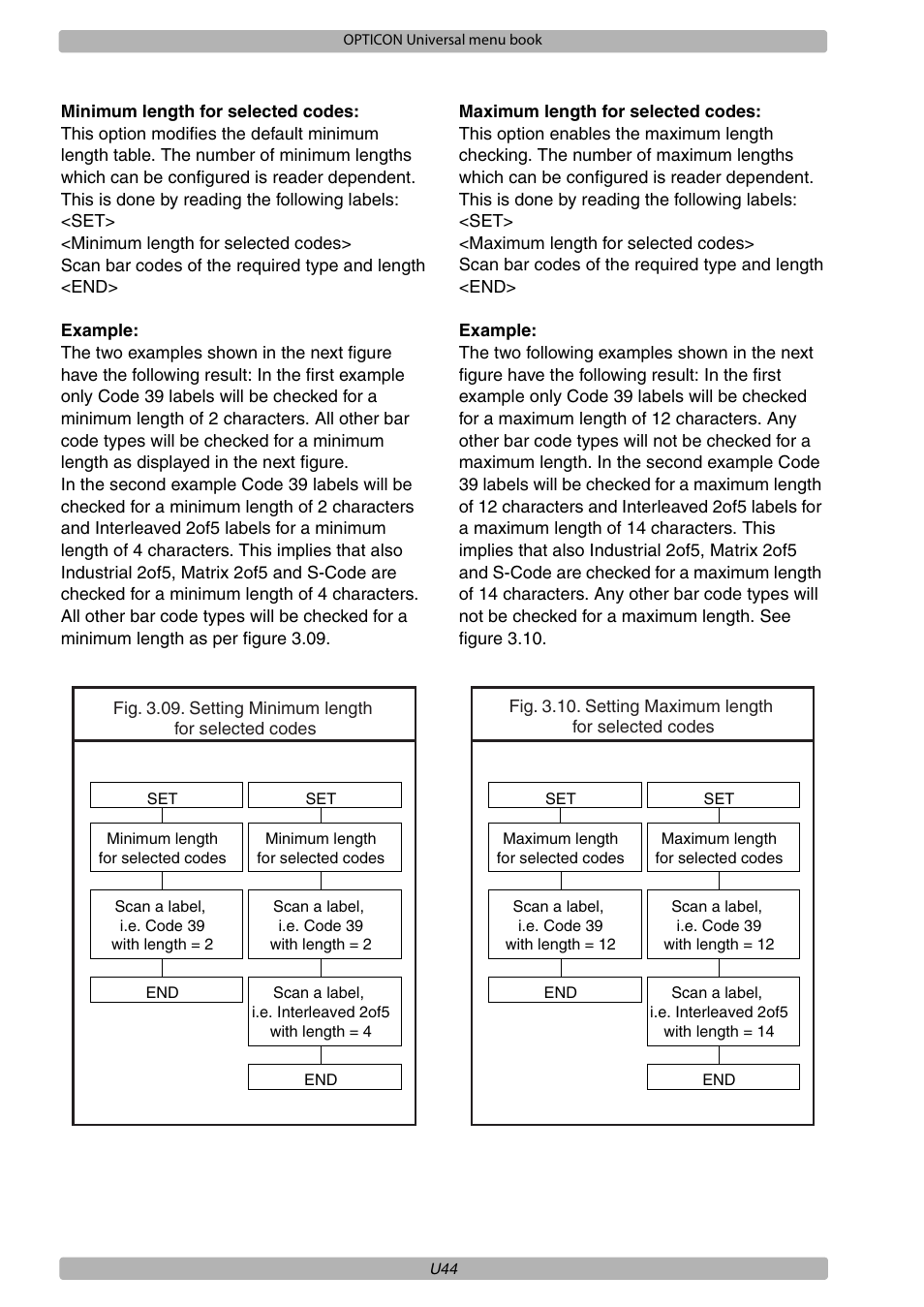 Opticon XPT 3125 Universal menubook User Manual | Page 51 / 151