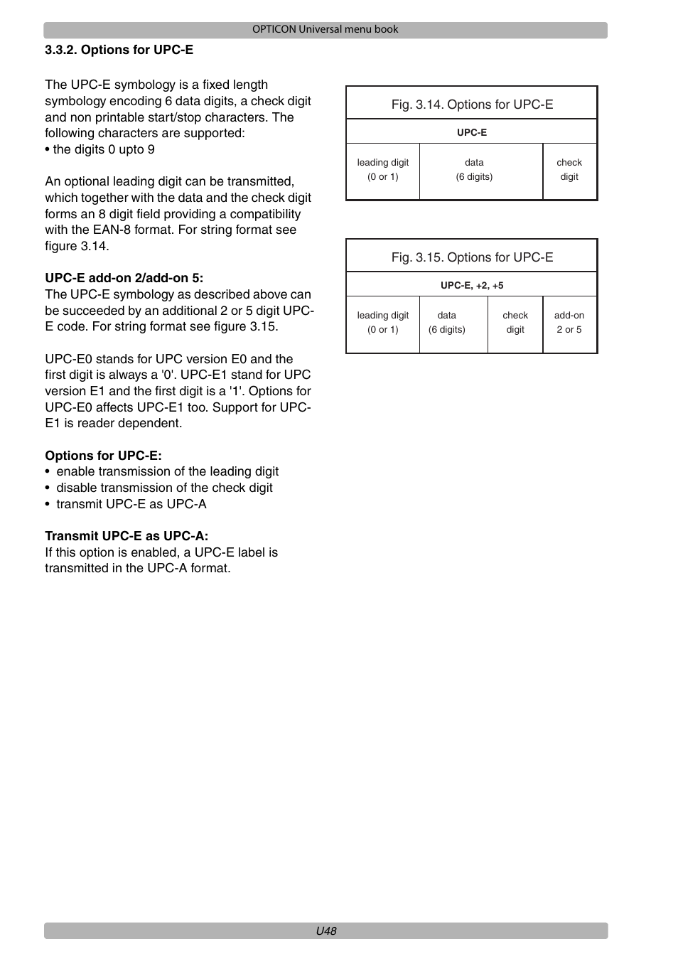 Opticon XPT 3125 Universal menubook User Manual | Page 55 / 151