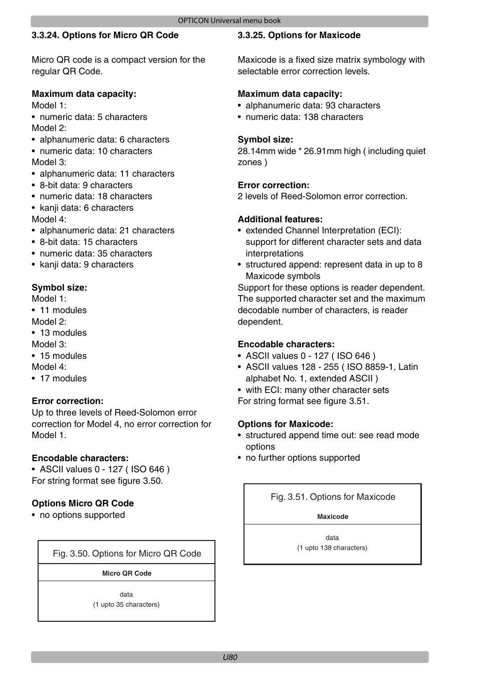 Opticon XPT 3125 Universal menubook User Manual | Page 87 / 151