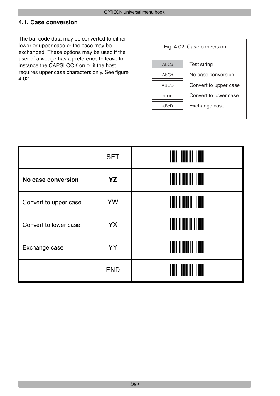 Opticon XPT 3125 Universal menubook User Manual | Page 91 / 151