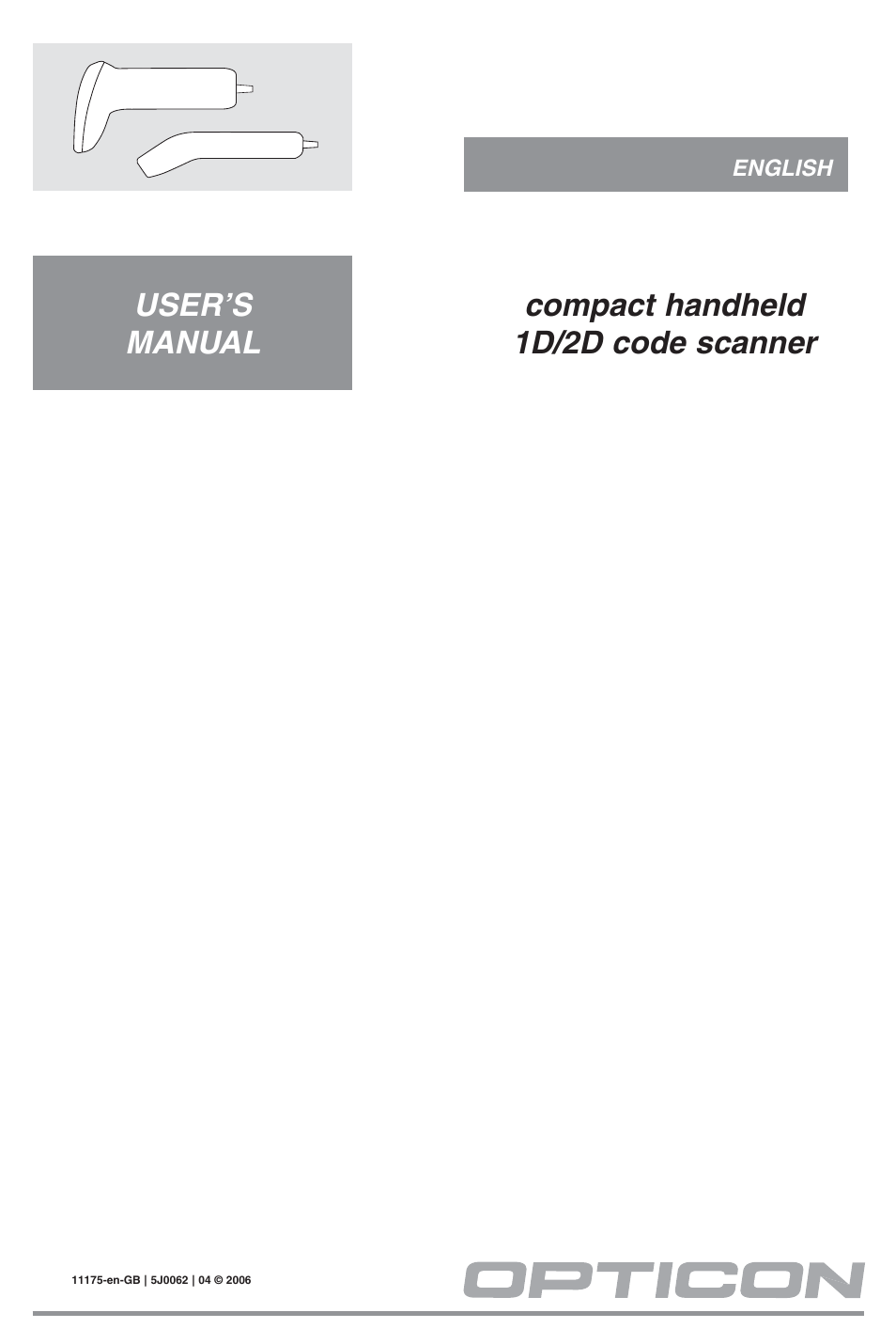 Opticon XPT 3125 User Manual | 8 pages