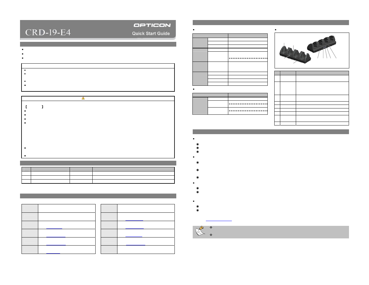 Opticon CRD 19 E4 User Manual | 1 page