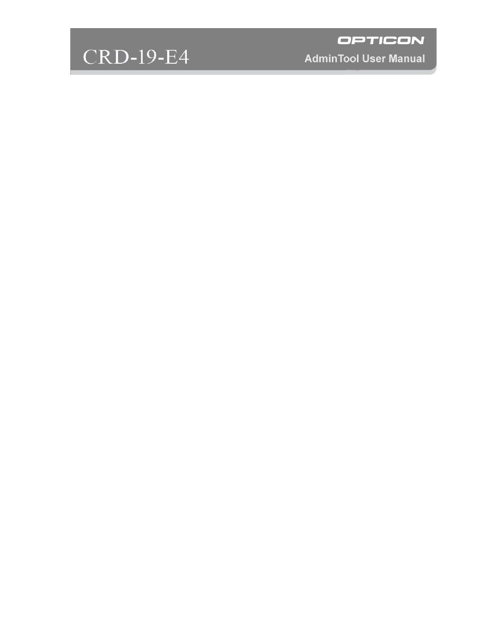 Opticon CRD 19 E4 AdminTool User Manual | Page 3 / 11