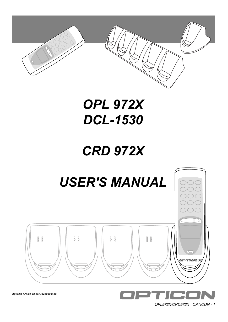 Opticon CRD 972X User Manual | 23 pages