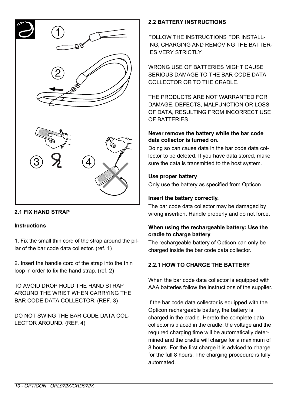 Opticon CRD 972X User Manual | Page 10 / 23