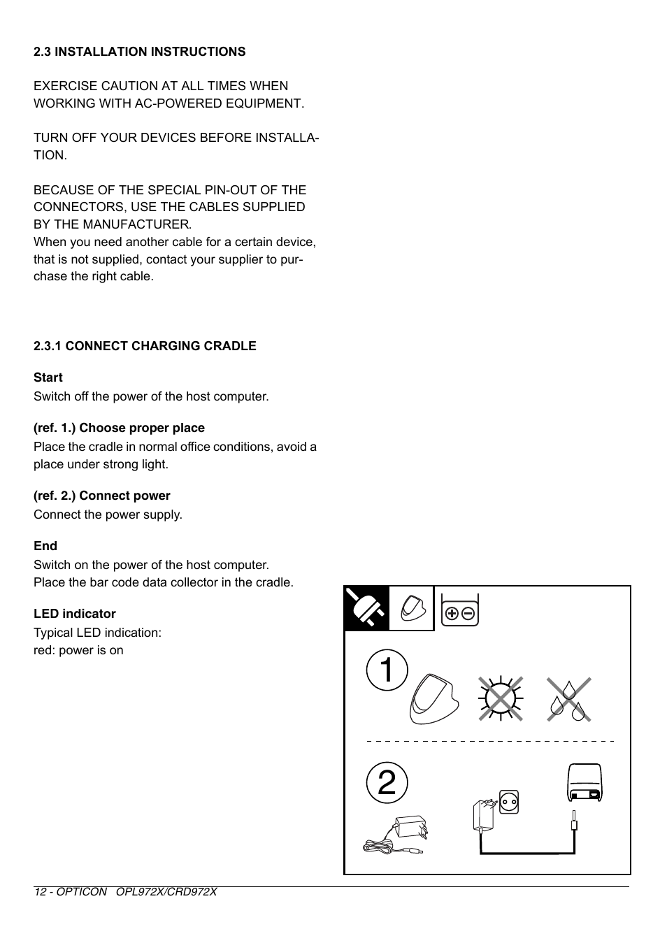 Opticon CRD 972X User Manual | Page 12 / 23