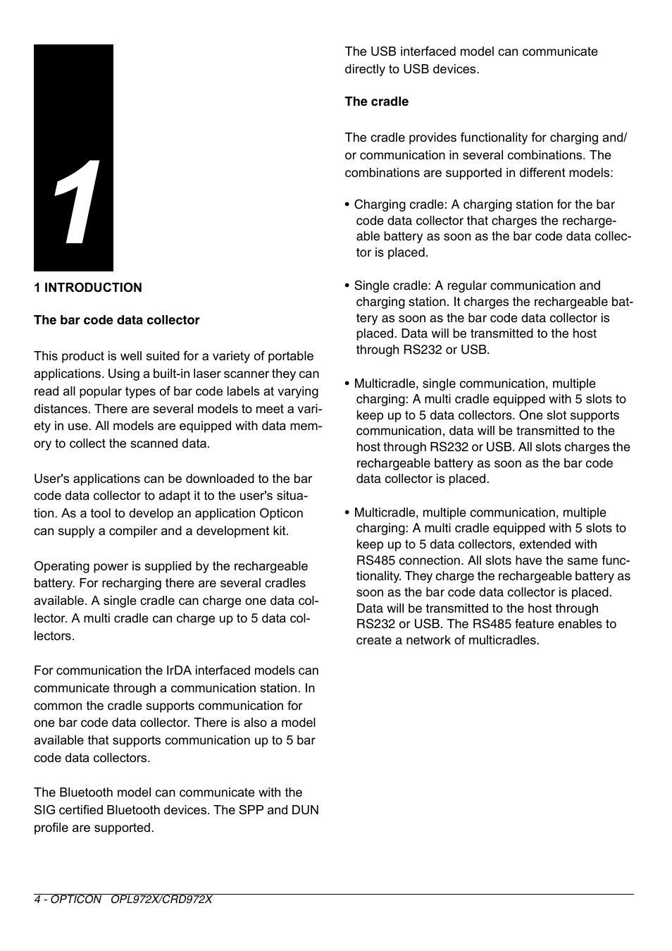 Opticon CRD 972X User Manual | Page 4 / 23