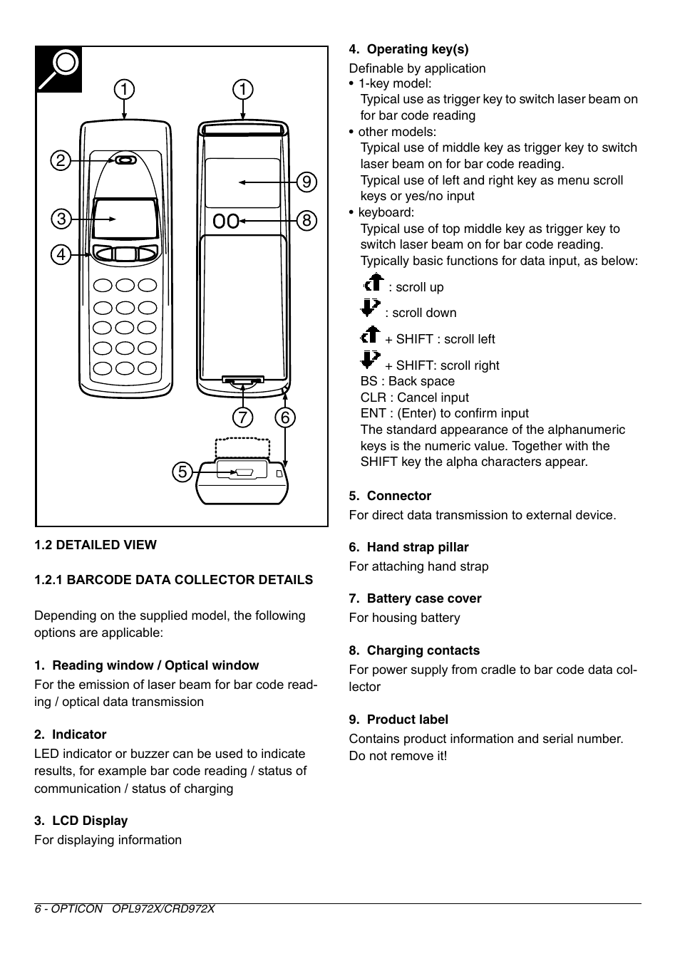 Opticon CRD 972X User Manual | Page 6 / 23