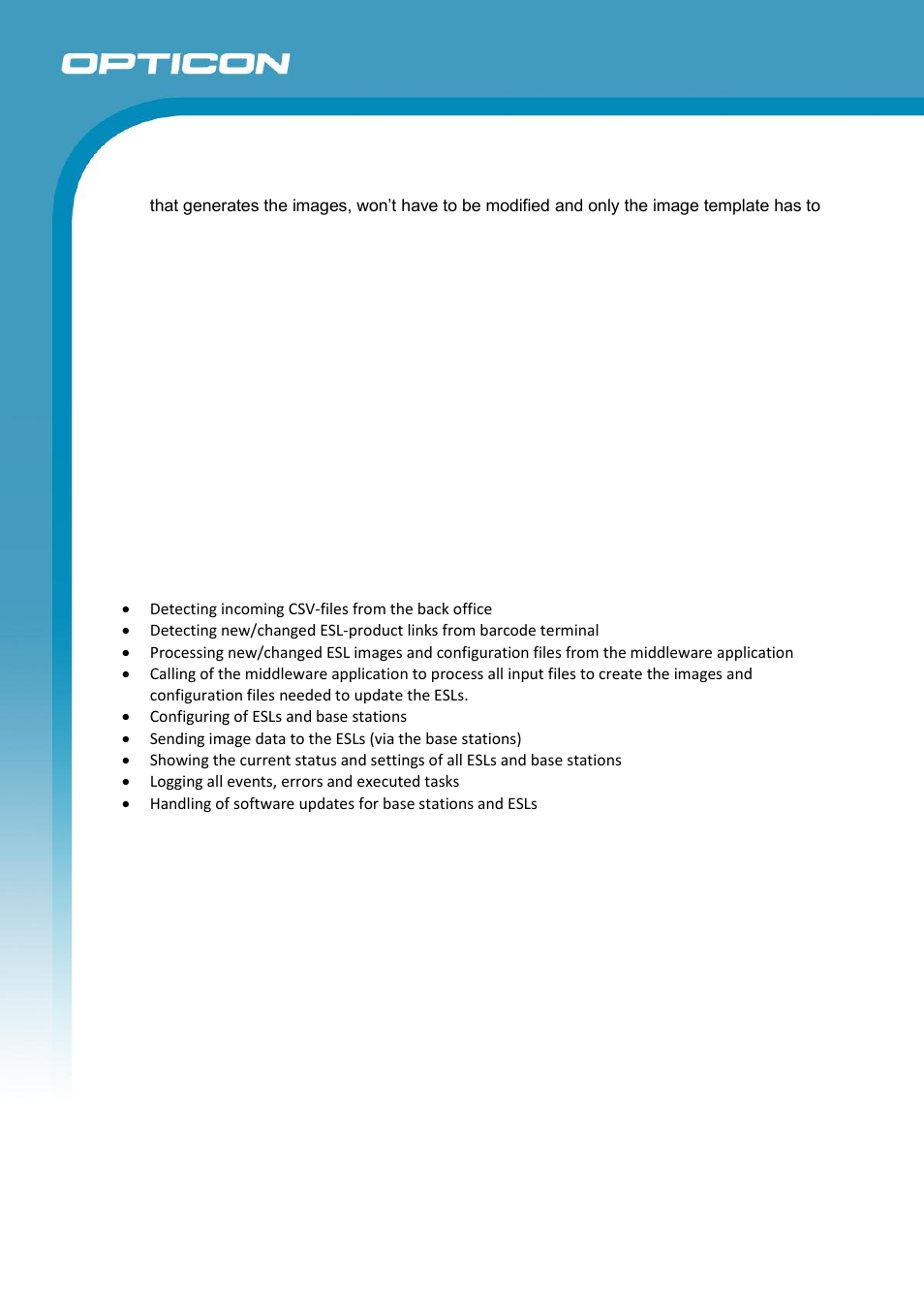 Esl server application | Opticon ESL User Manual | Page 16 / 40