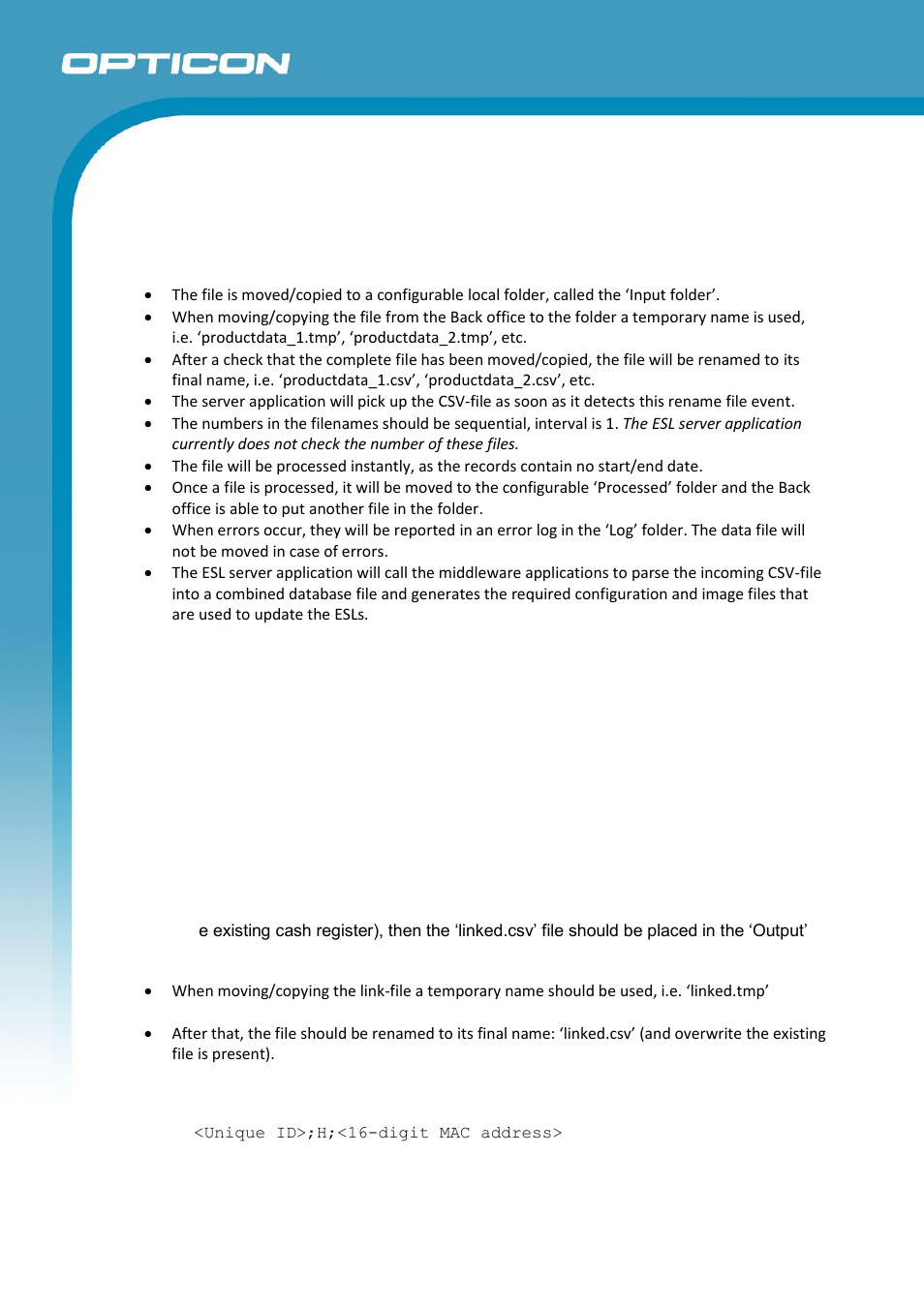 Opticon ESL User Manual | Page 17 / 40