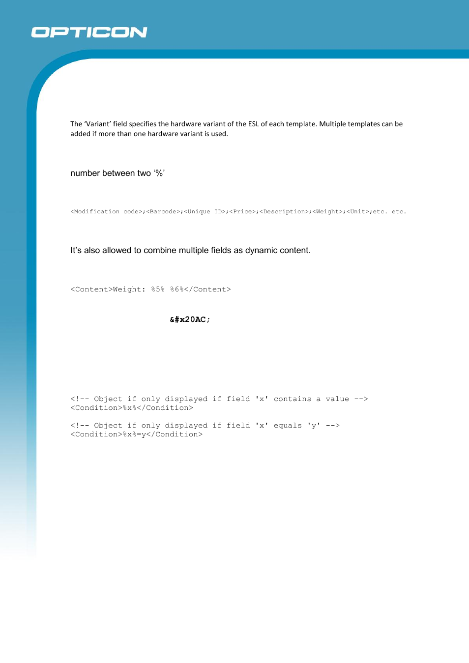 Opticon ESL User Manual | Page 35 / 40
