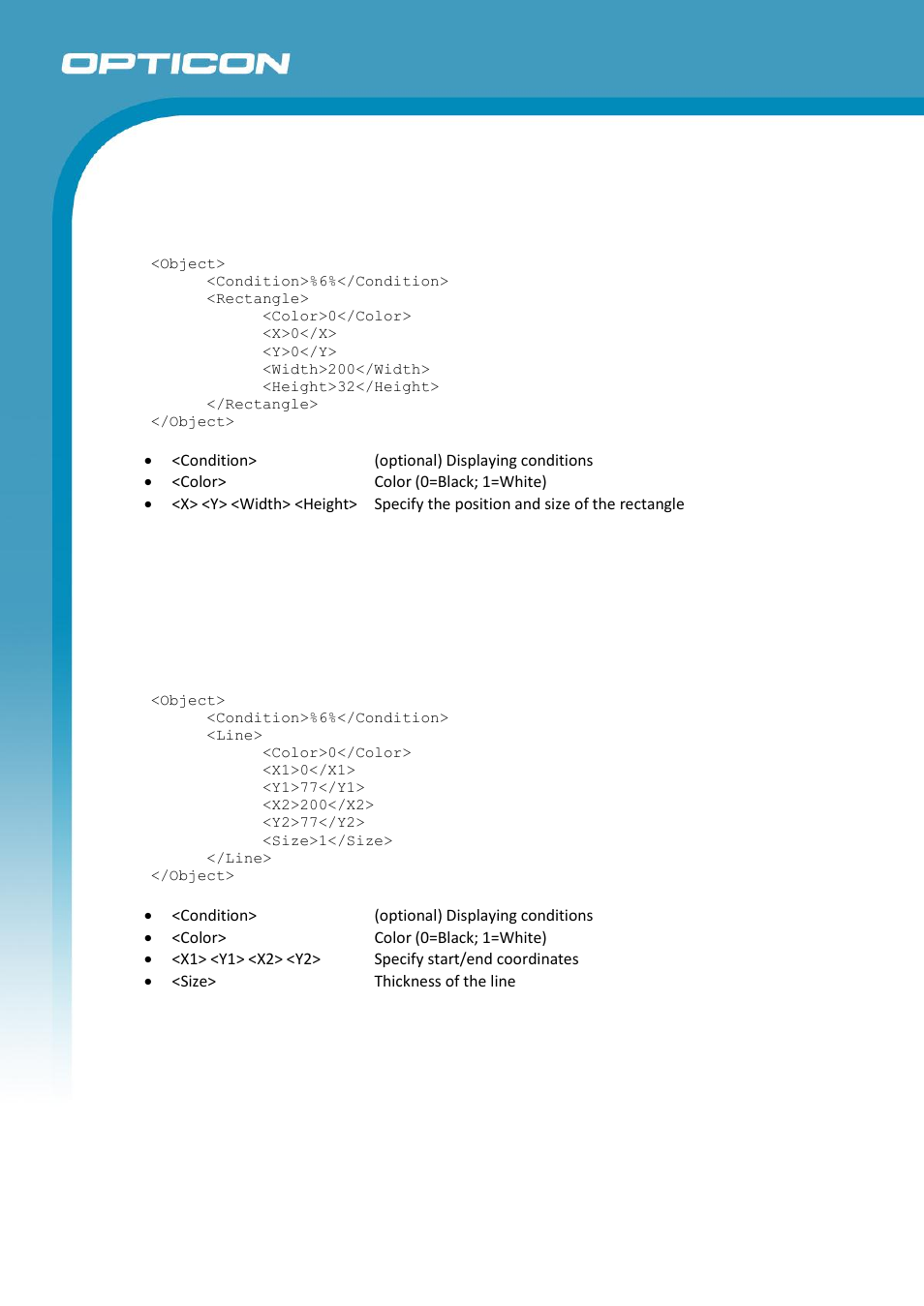 A.2.2. rectangles, A.2.3. lines | Opticon ESL User Manual | Page 37 / 40