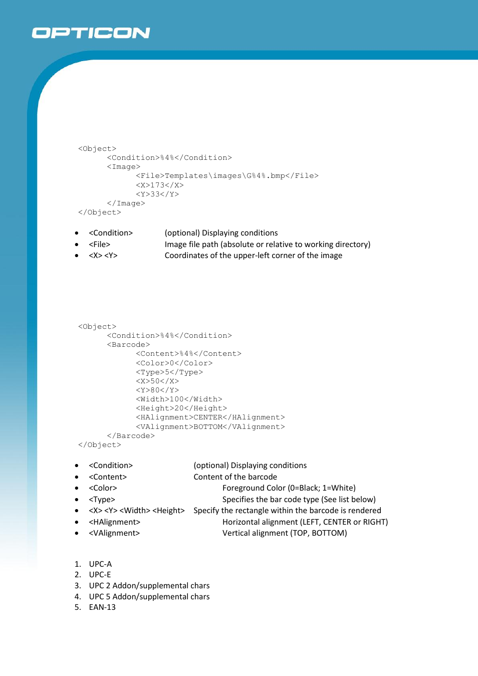 A.2.4. images, A.2.5. barcodes | Opticon ESL User Manual | Page 38 / 40