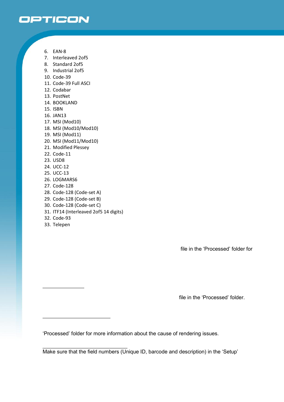 A.3 trouble shooting | Opticon ESL User Manual | Page 39 / 40