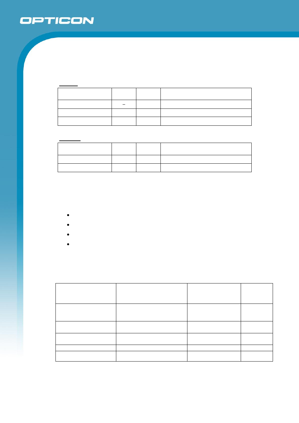 Electrical specifications, Electrical characteristics, Main battery | Opticon ESL User Manual | Page 8 / 40