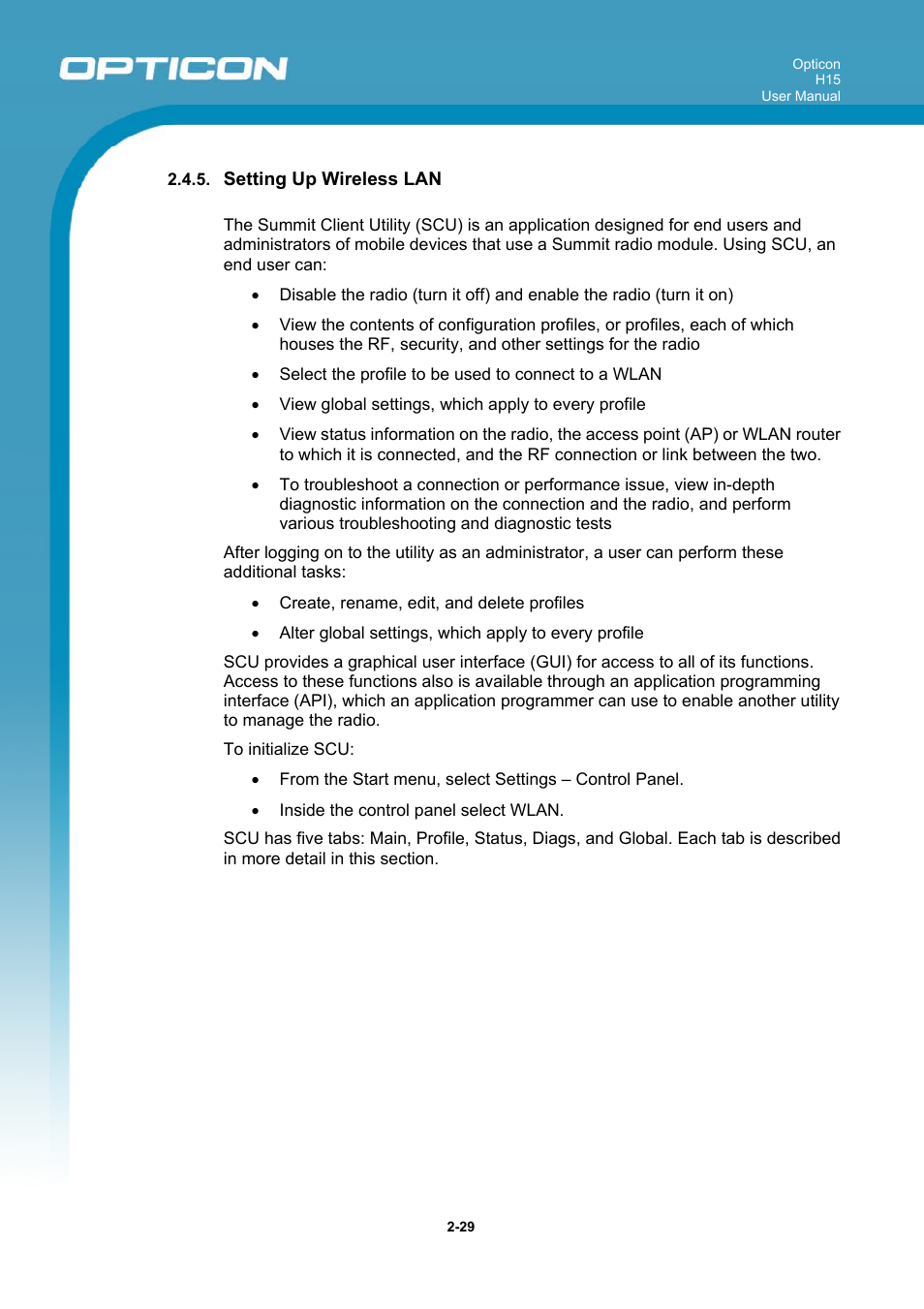 Opticon H15 User Manual User Manual | Page 36 / 101