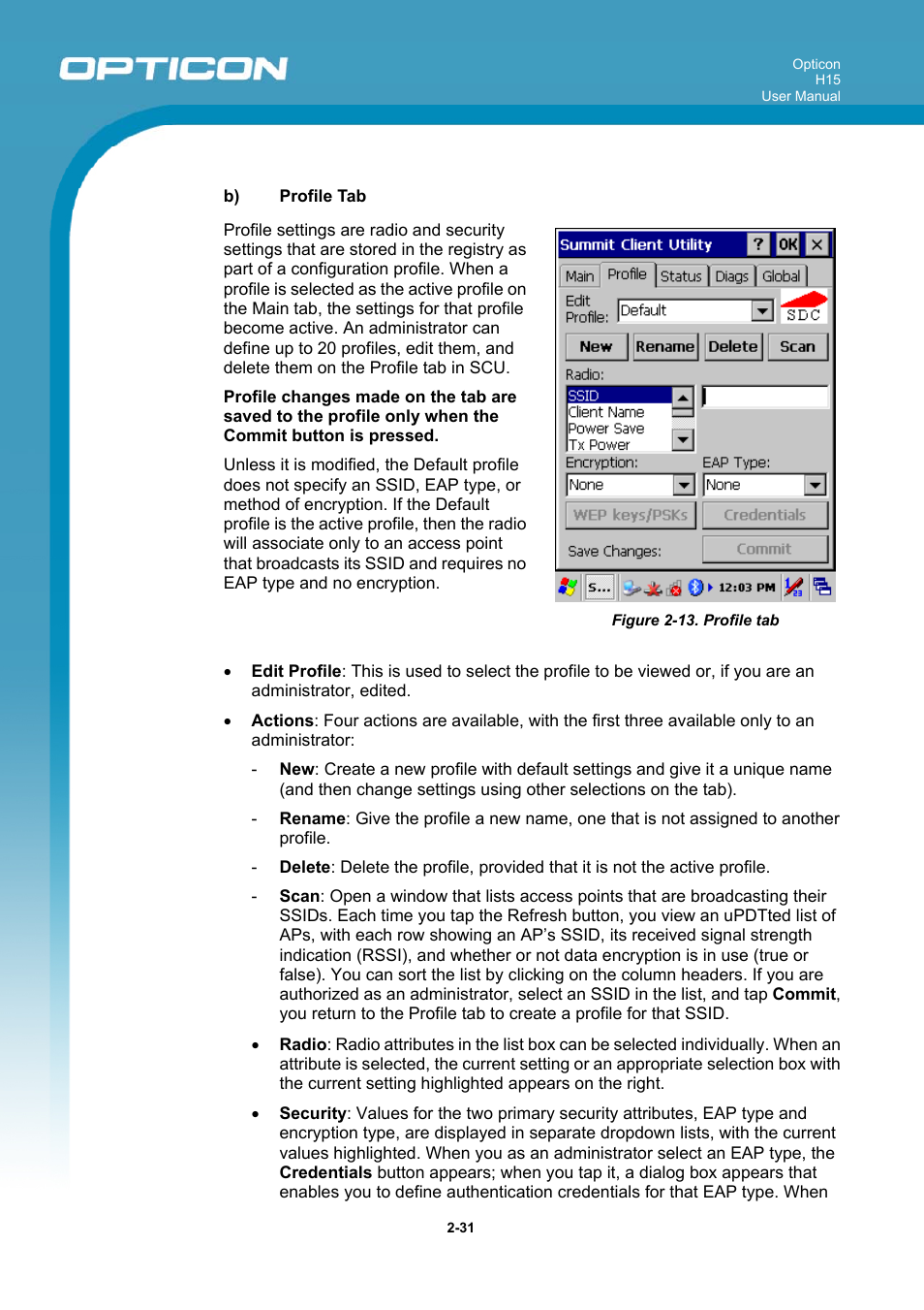 Opticon H15 User Manual User Manual | Page 38 / 101