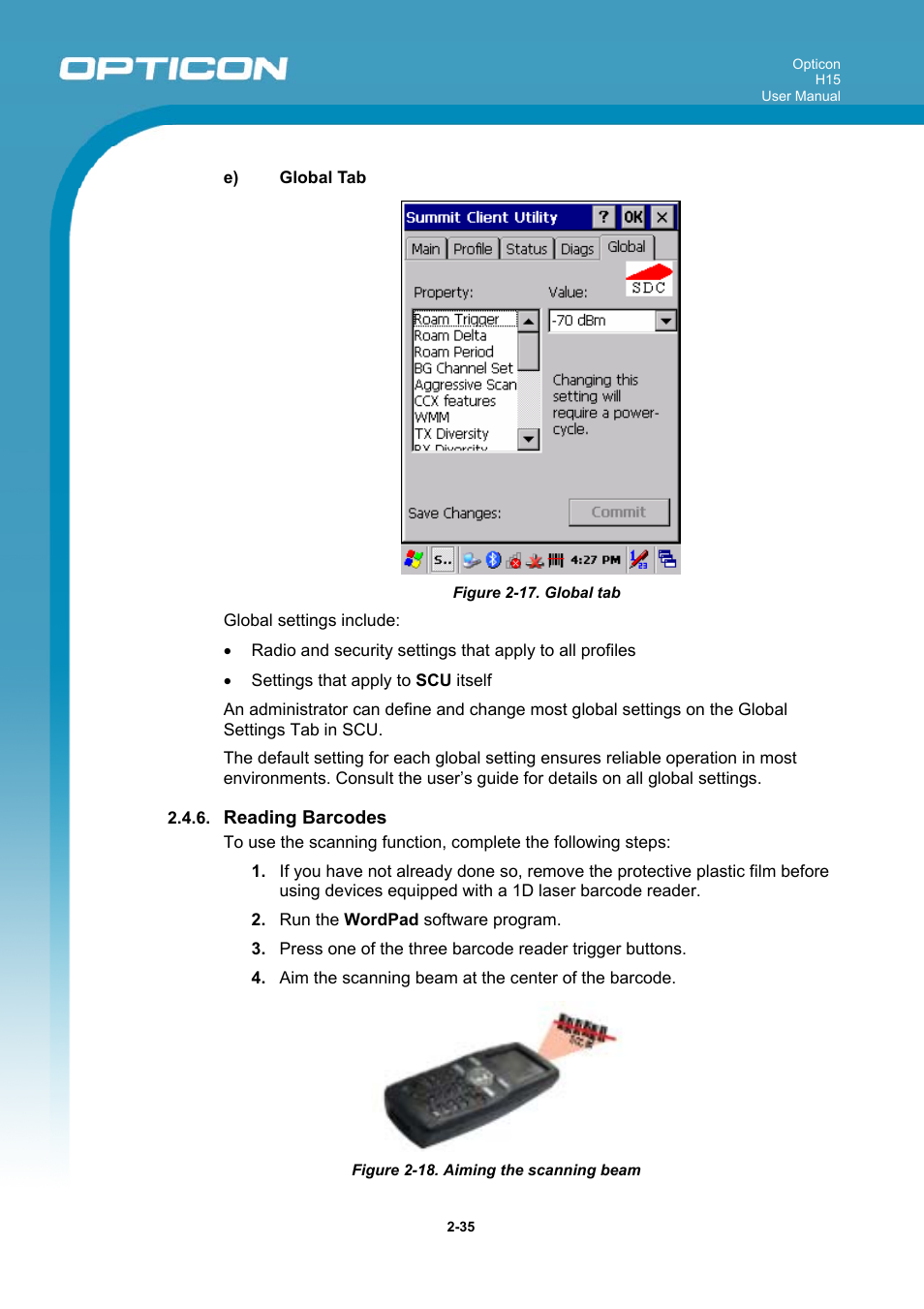 Opticon H15 User Manual User Manual | Page 42 / 101