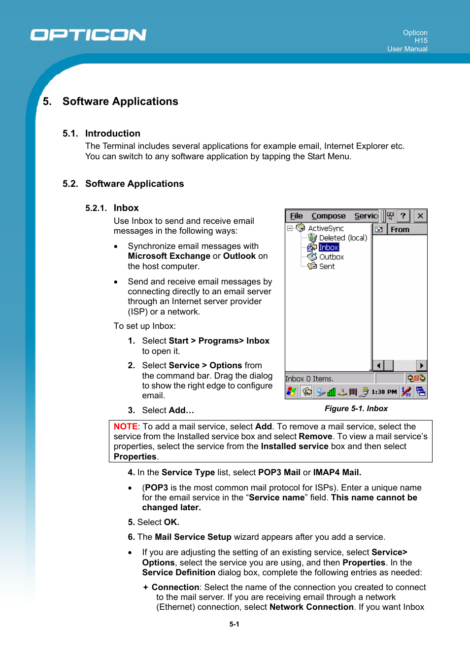 Software applications | Opticon H15 User Manual User Manual | Page 84 / 101