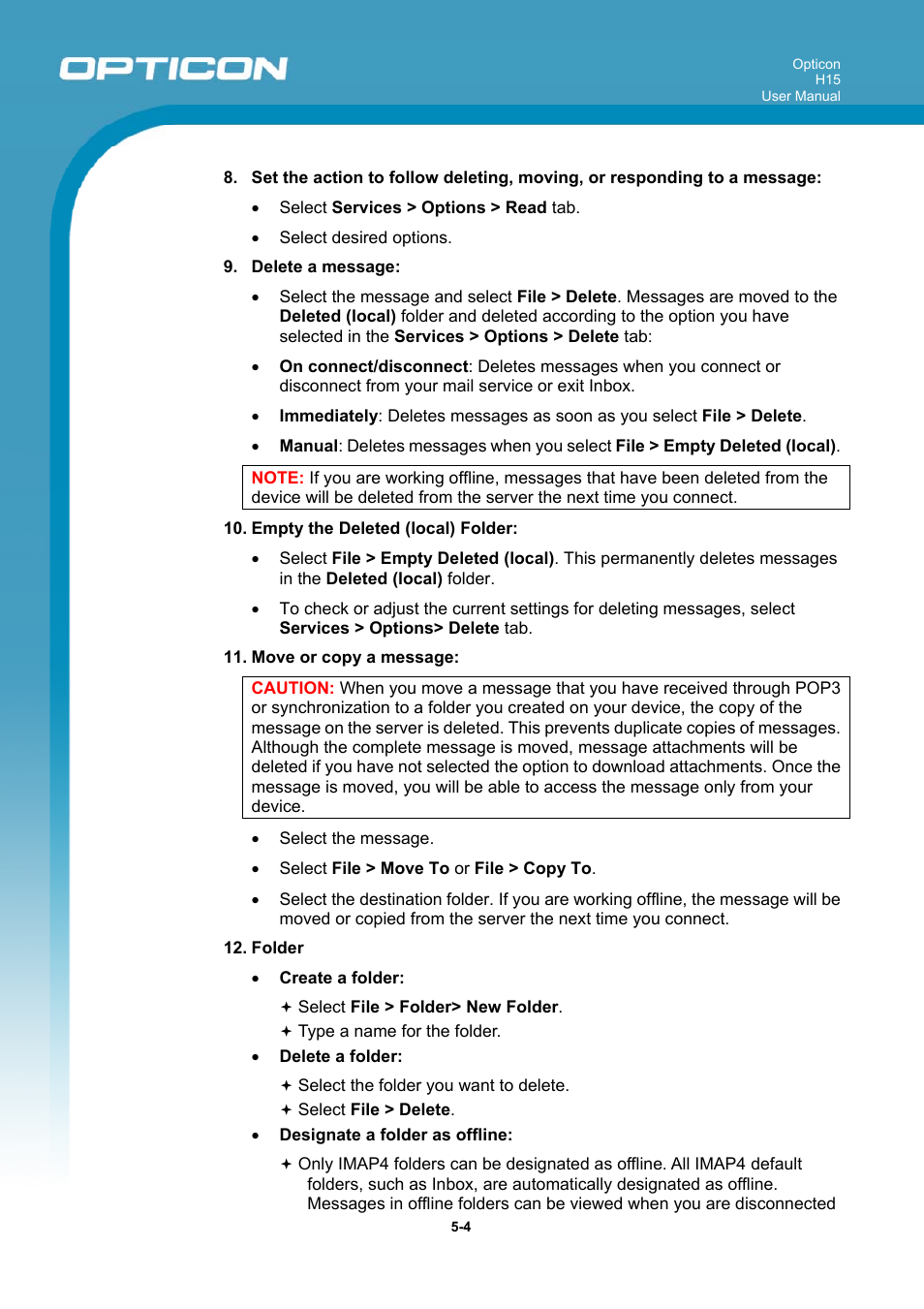 Opticon H15 User Manual User Manual | Page 87 / 101
