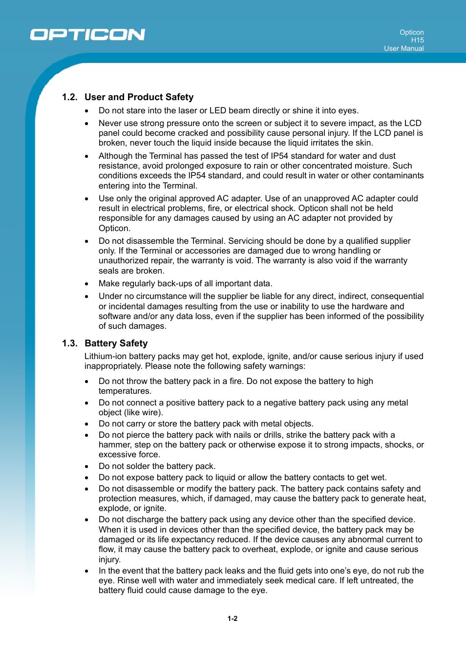 Opticon H15 User Manual User Manual | Page 9 / 101