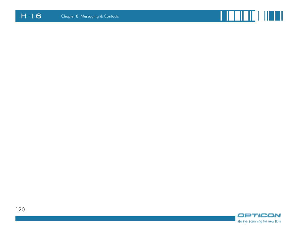 Opticon H16 User Manual User Manual | Page 120 / 160