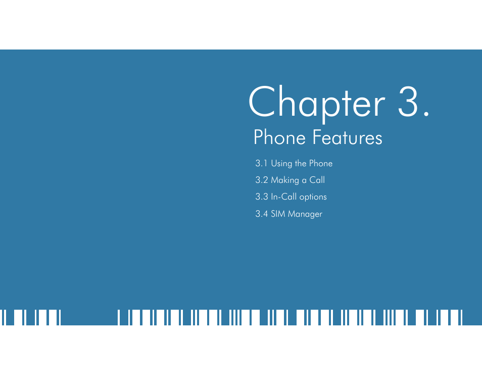 Chapter, Phone features | Opticon H16 User Manual User Manual | Page 55 / 160