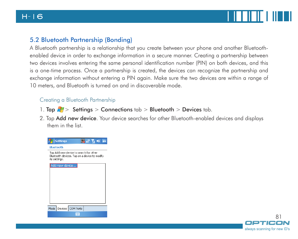 Opticon H16 User Manual User Manual | Page 81 / 160