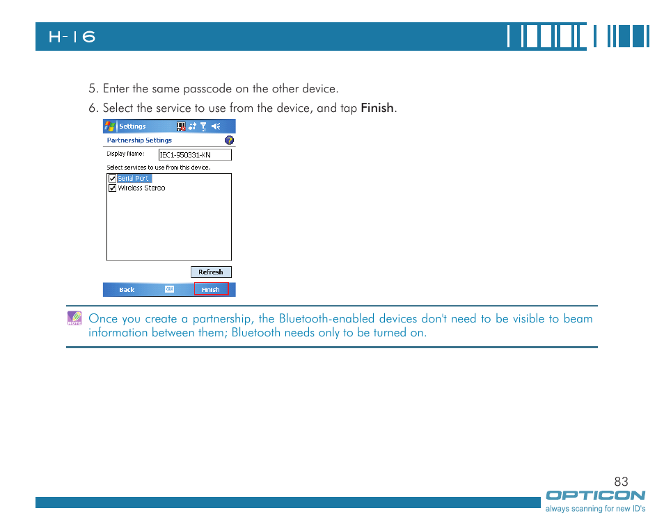 Opticon H16 User Manual User Manual | Page 83 / 160