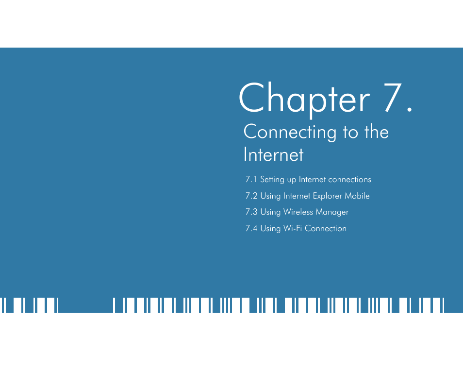 Chapter, Connecting to the internet | Opticon H16 User Manual User Manual | Page 91 / 160