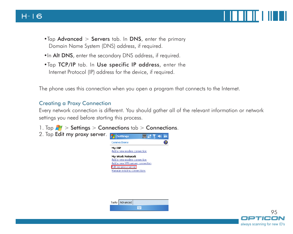 Opticon H16 User Manual User Manual | Page 95 / 160