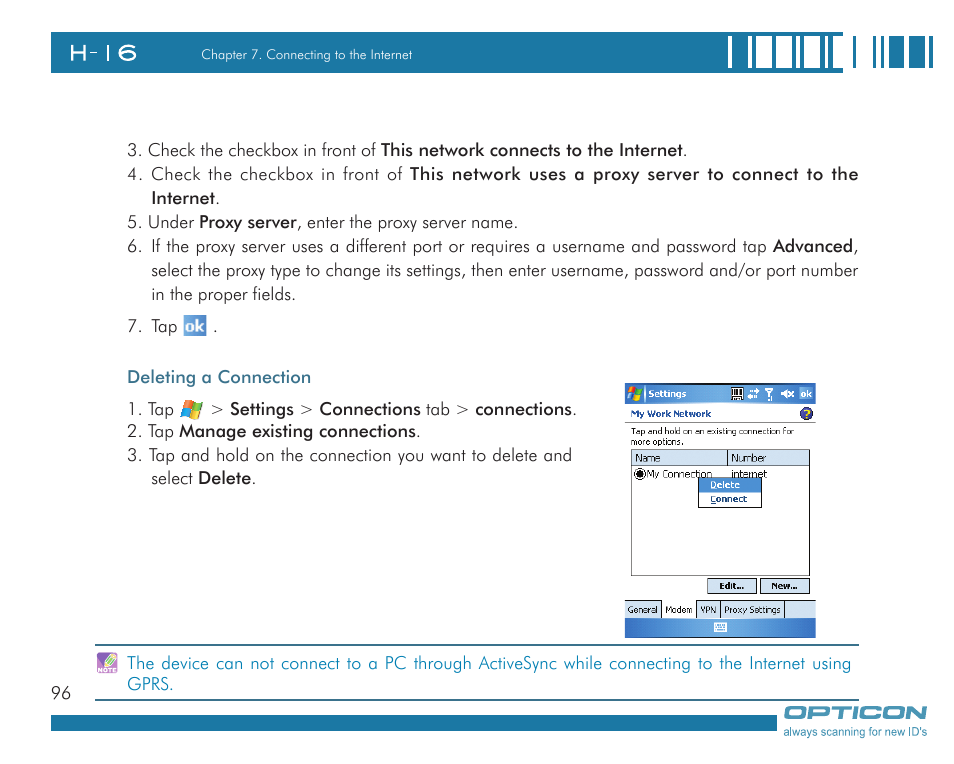 Opticon H16 User Manual User Manual | Page 96 / 160
