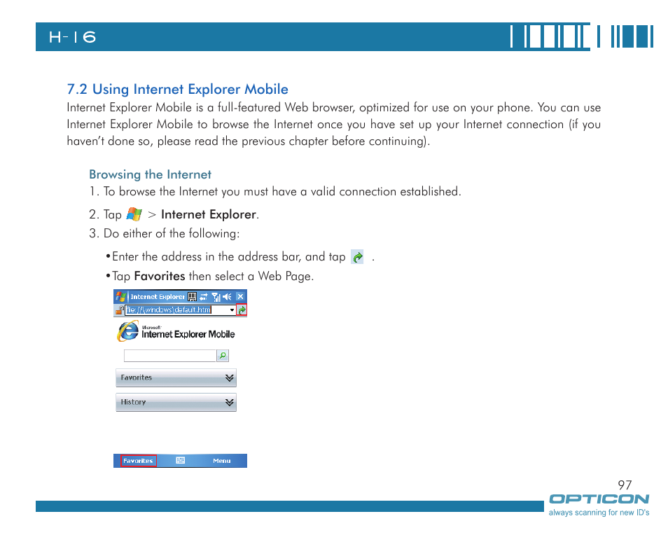 Opticon H16 User Manual User Manual | Page 97 / 160