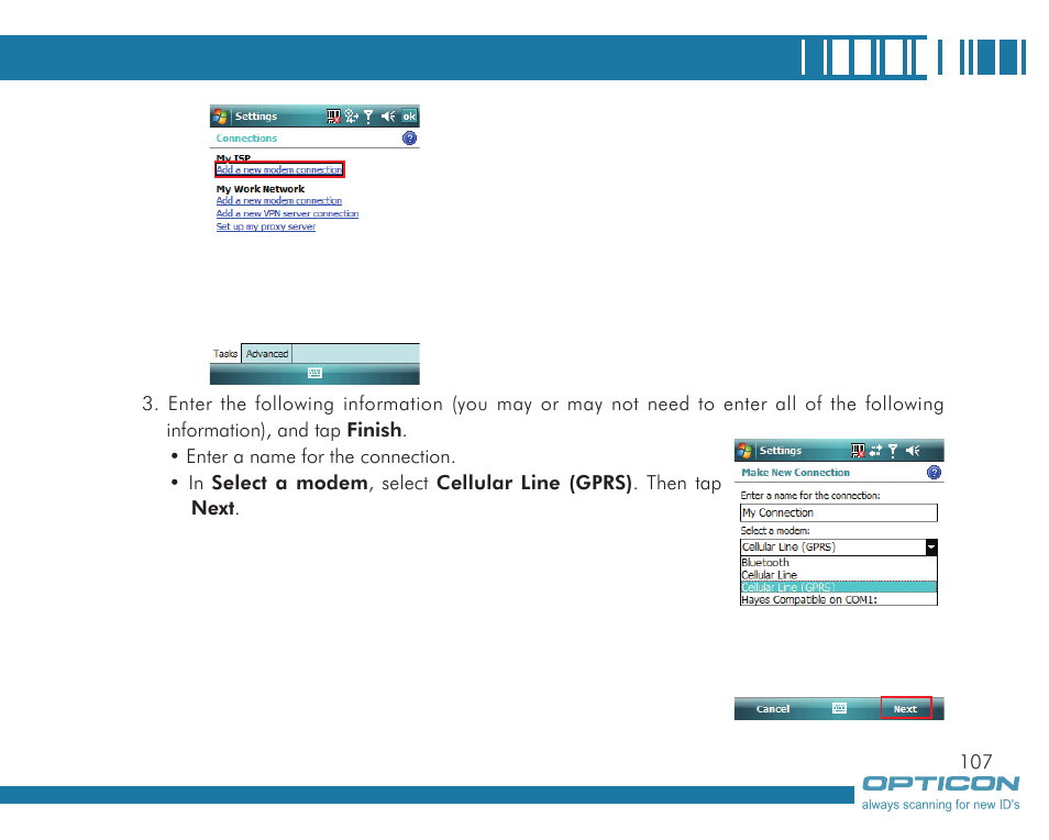 Opticon H19А User Manual | Page 107 / 192