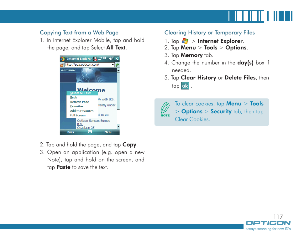 Opticon H19А User Manual | Page 117 / 192