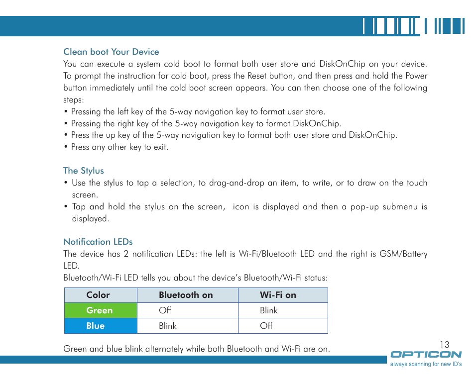 Opticon H19А User Manual | Page 13 / 192