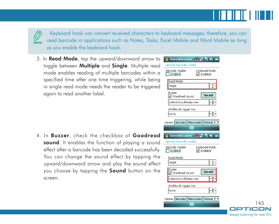 Opticon H19А User Manual | Page 145 / 192