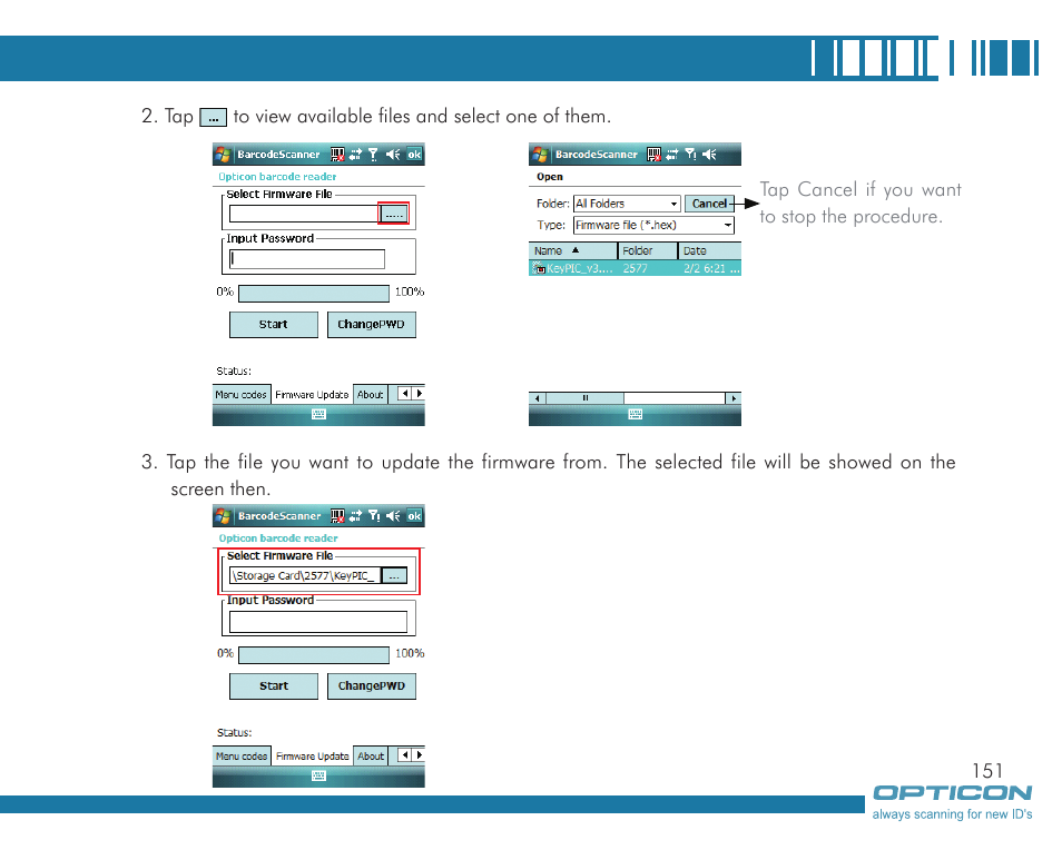 Opticon H19А User Manual | Page 151 / 192