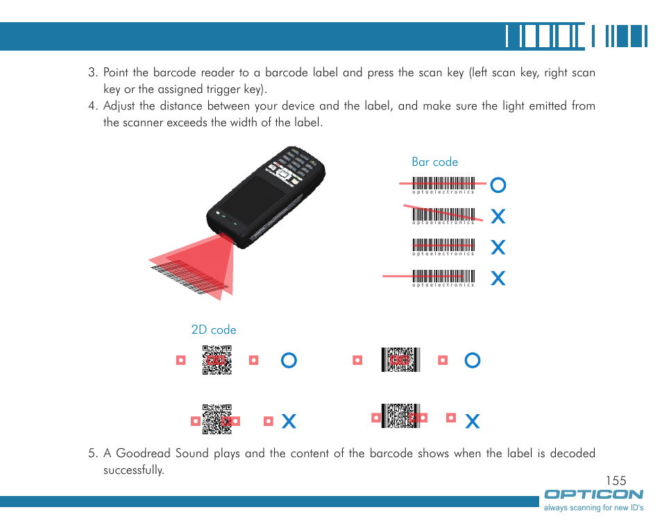 Bar code d code | Opticon H19А User Manual | Page 155 / 192