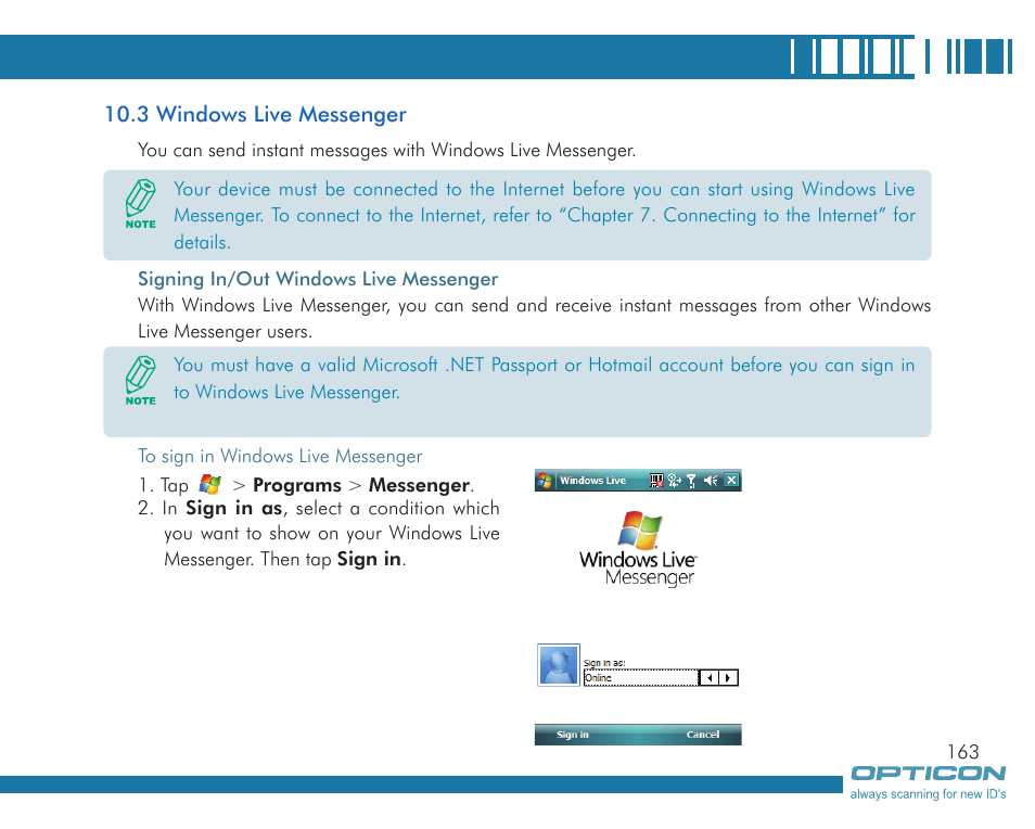 Opticon H19А User Manual | Page 163 / 192