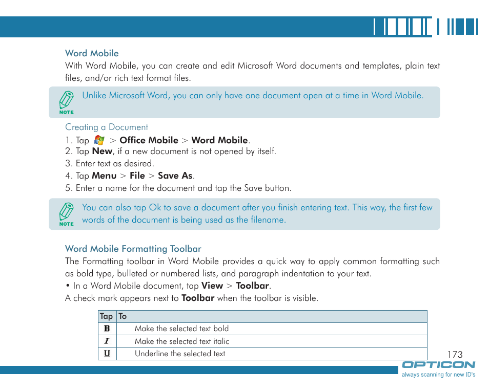 Opticon H19А User Manual | Page 173 / 192