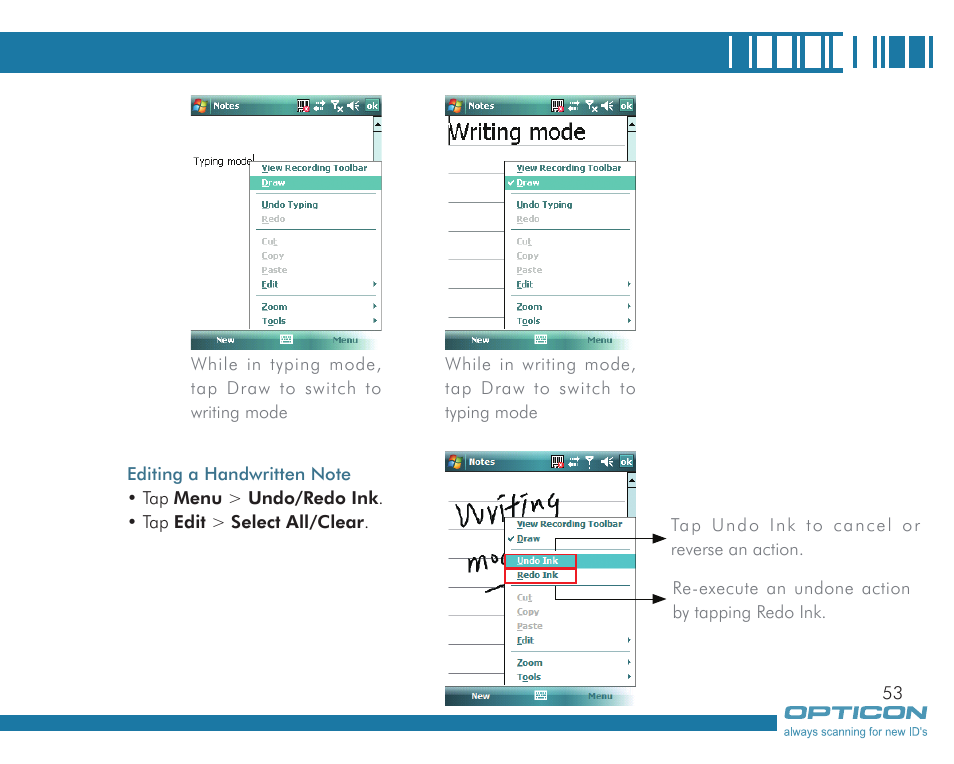 Opticon H19А User Manual | Page 53 / 192