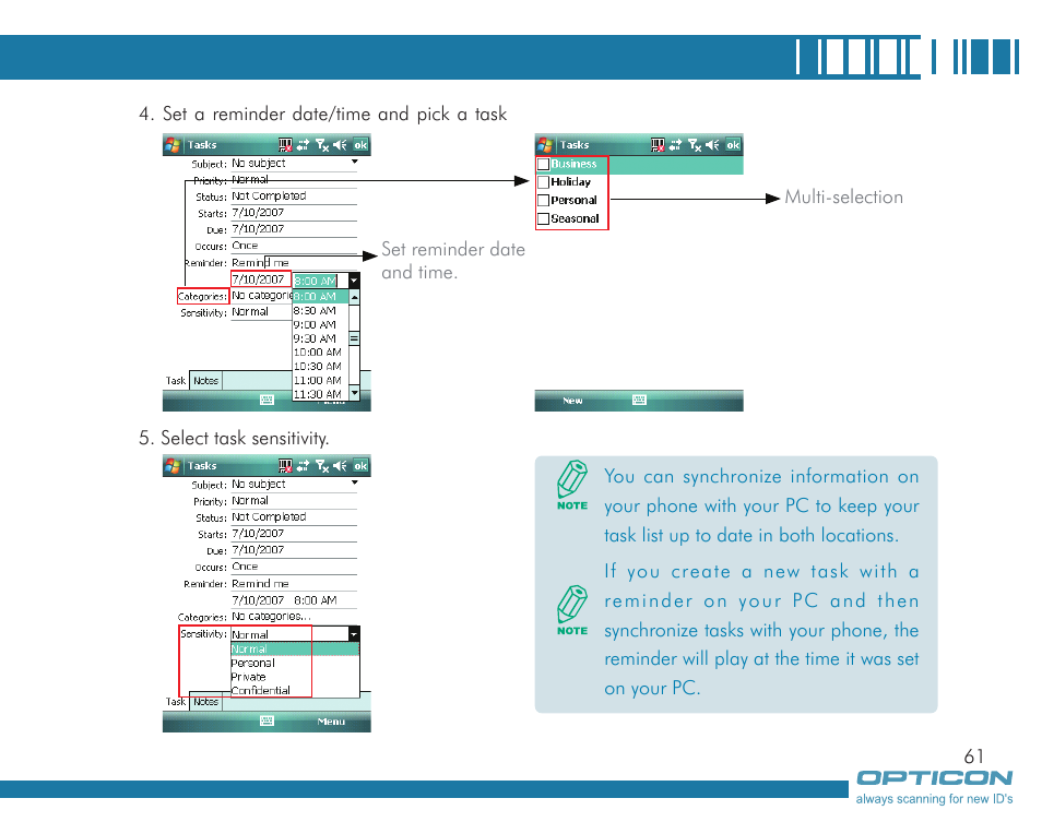 Opticon H19А User Manual | Page 61 / 192