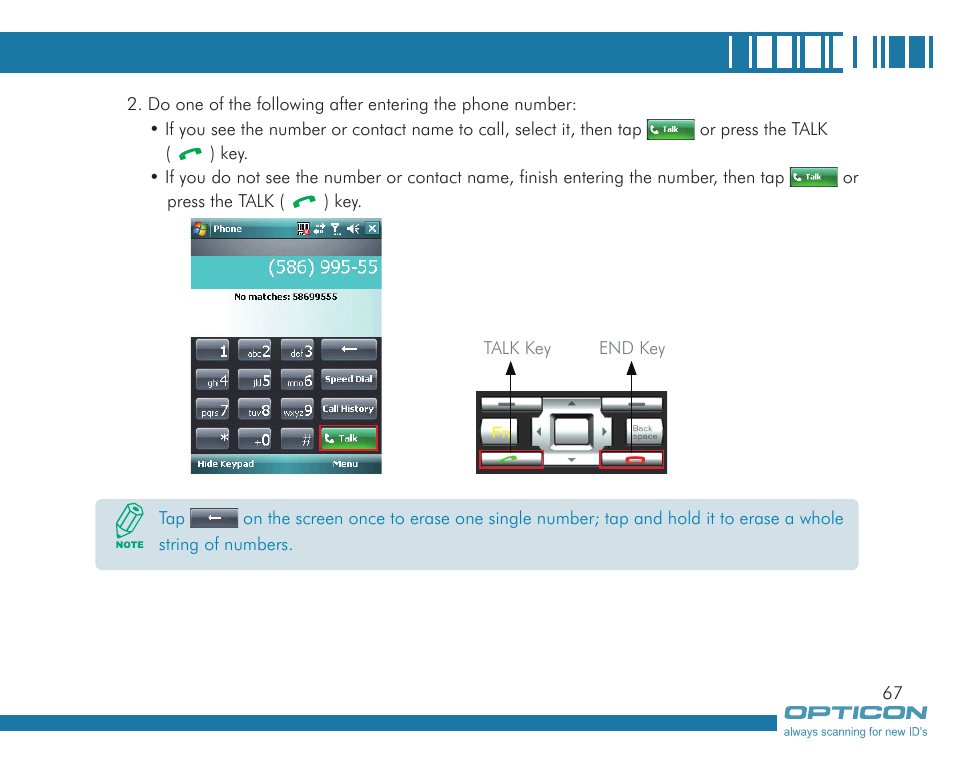 Opticon H19А User Manual | Page 67 / 192
