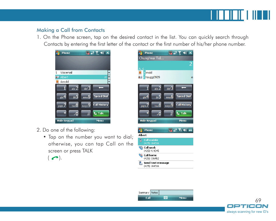 Opticon H19А User Manual | Page 69 / 192