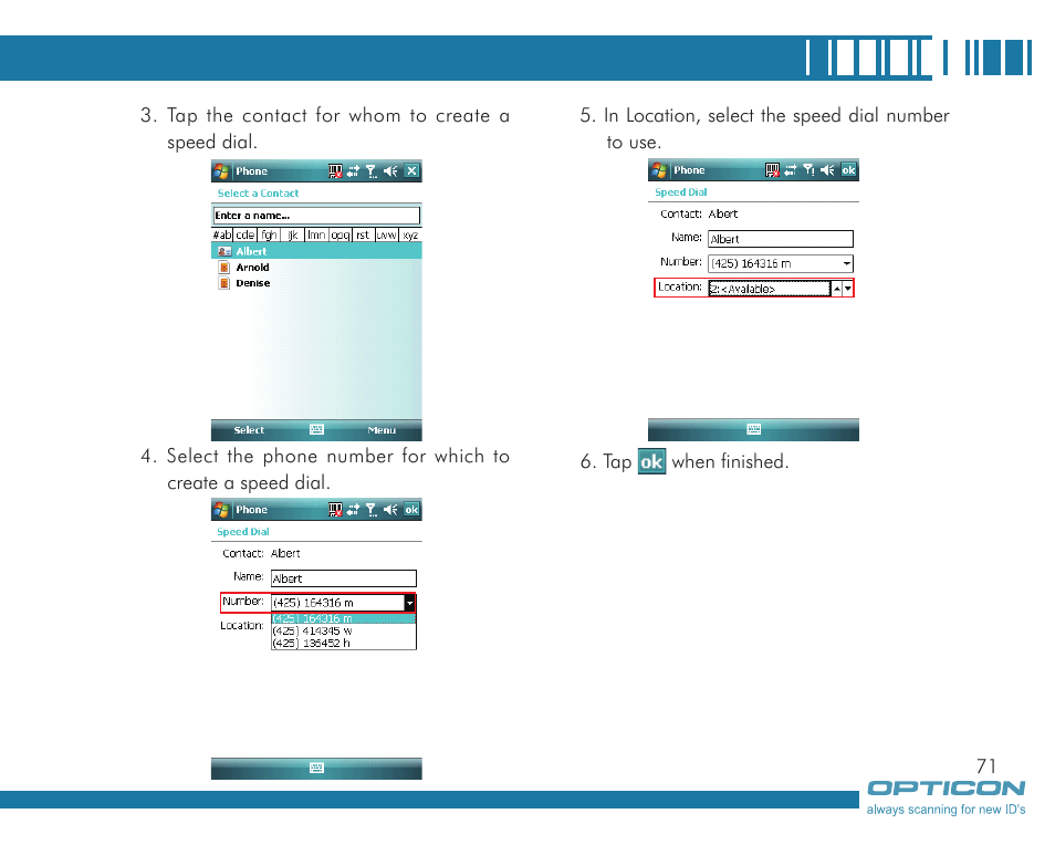 Opticon H19А User Manual | Page 71 / 192