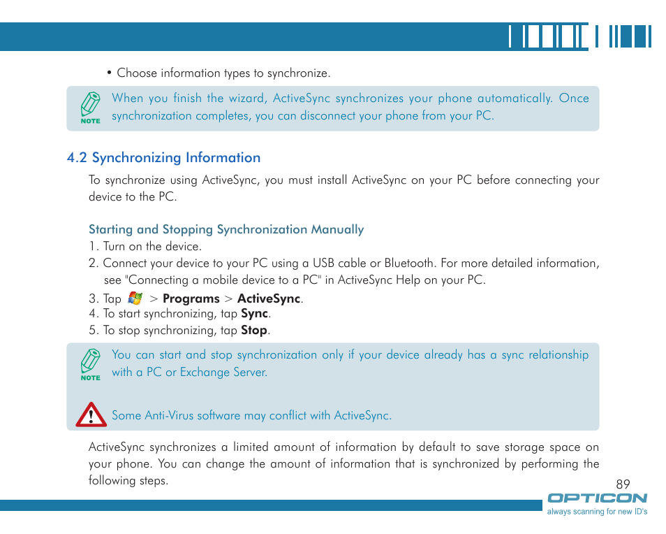 Opticon H19А User Manual | Page 89 / 192